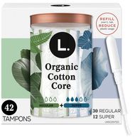 Tampons en coton biologique L. - Absorption régulière/super