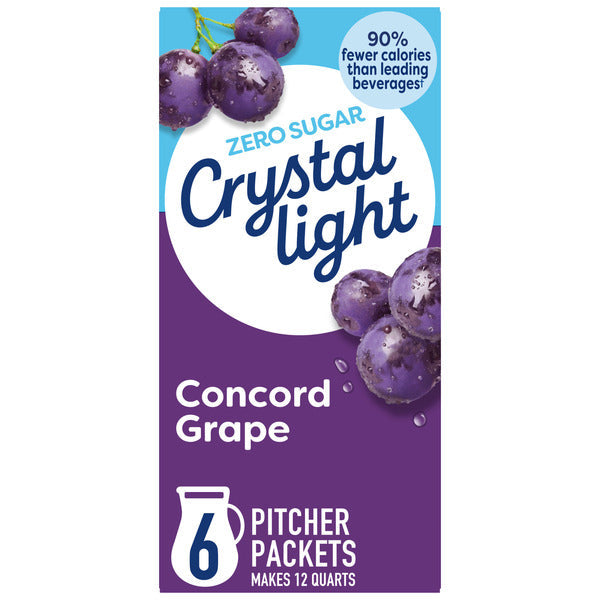 Mezcla de Bebida en Polvo Crystal Light Sabor Uva Concord