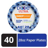 Platos de papel desechables profundos compostables Dixie Ultra