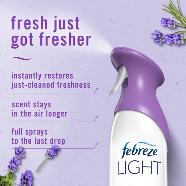 Spray désodorisant Febreze Air Mist - Parfum Lavande Légère