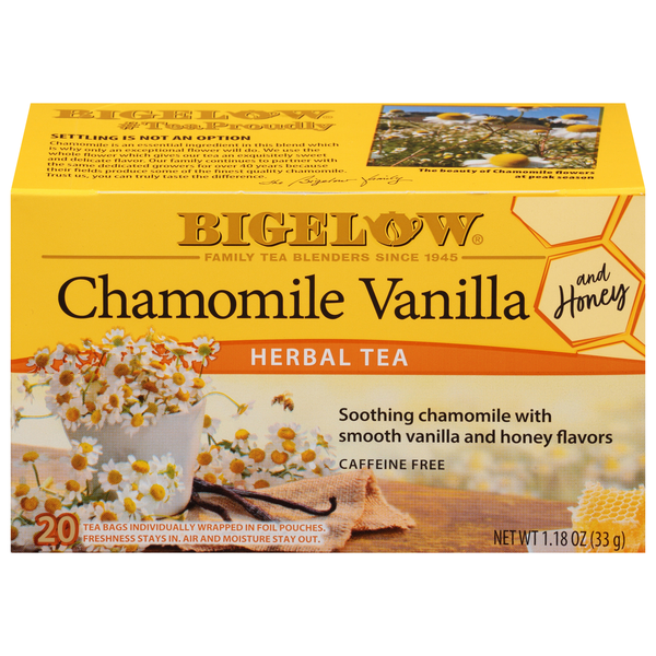 Bigelow Té de Hierbas Manzanilla Vainilla y Miel en Bolsitas