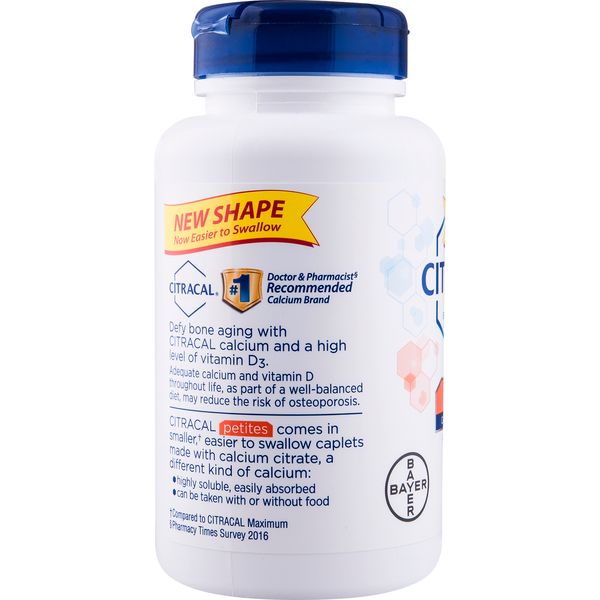 Citracal Petites Citrato de Calcio con Vitamina D3 en Capletas