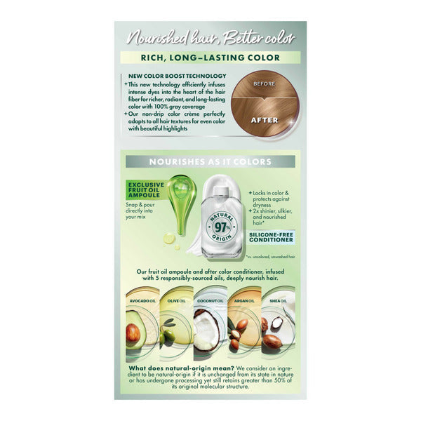 Crema de Color para el Cabello Garnier Nourishing, 80 Rubio Natural Medio