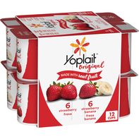 Pack de variété de yaourt faible en gras Yoplait Original