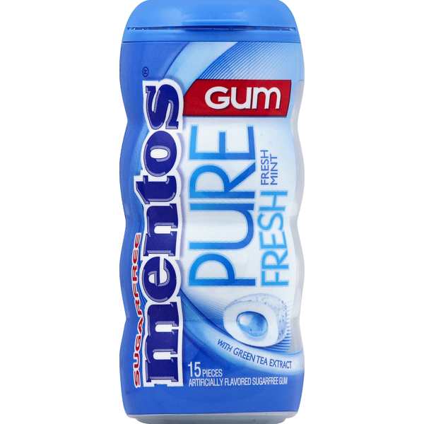 Mentos Chewing Gum Menthe Fraîche avec Extrait de Thé Vert