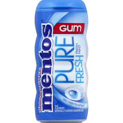 Mentos Chewing Gum Menthe Fraîche avec Extrait de Thé Vert