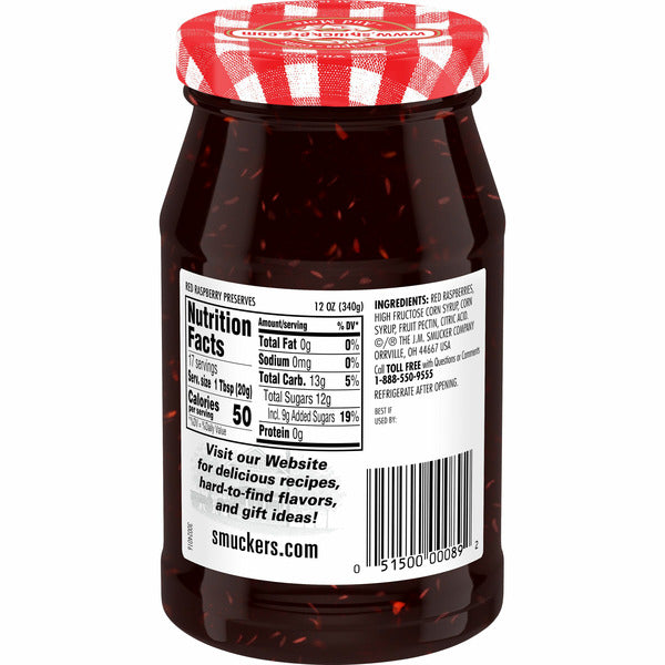 Conservas de Frambuesa Roja Smucker's