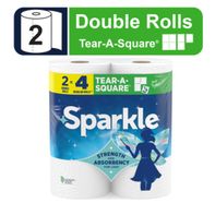 Toallas de papel Sparkle Tear-A-Square, 2 rollos dobles