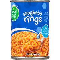 Food Club Spaghetti Rings in Tomato & Cheese Sauce