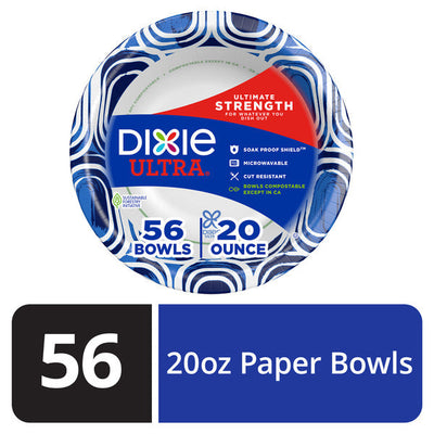 DIXIE 20oz Disposable Paper Bowls - Versatile and Convenient