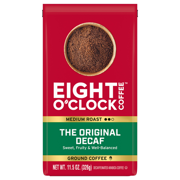 Café moulu décaféiné de torréfaction moyenne Eight O’Clock