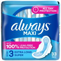 Always Extra Long Super Absorbency Unscented Maxi Pads