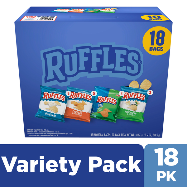 Paquet de variétés de chips Ruffles