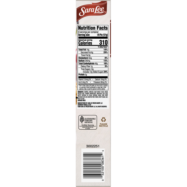 Pastel de Cereza Sara Lee