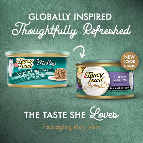 Purina Fancy Feast Medleys Nourriture pour chat au dinde effilochée