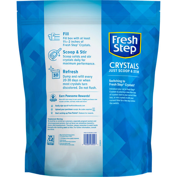 Litière pour chat Fresh Step Crystals - Légère et douce pour les pattes