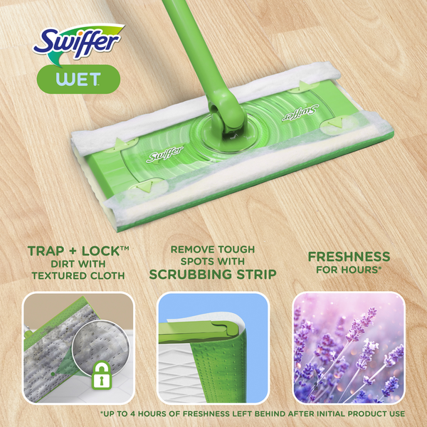 Chiffons de nettoyage humide Swiffer Sweeper avec fraîcheur Febreze