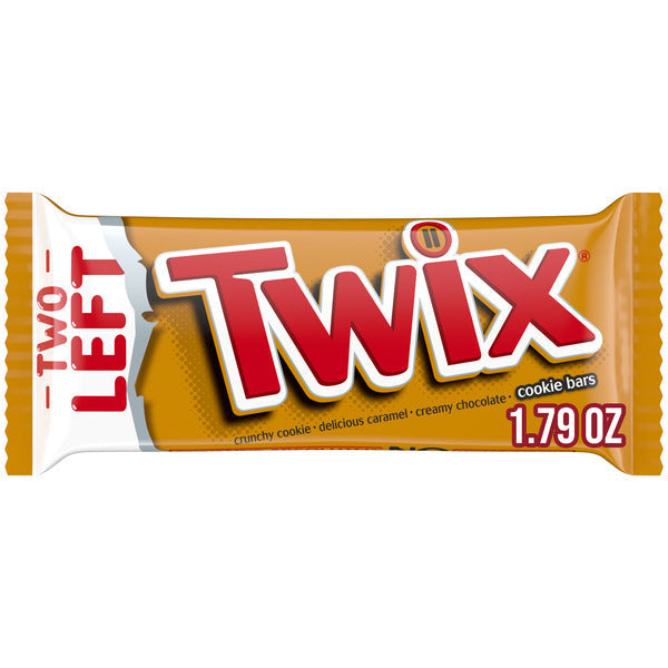 Barres de chocolat au lait TWIX avec caramel et biscuit - Taille standard