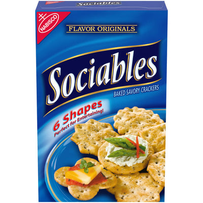 SOCIABLES Baked Savory Crackers - Perfect Party Snack
