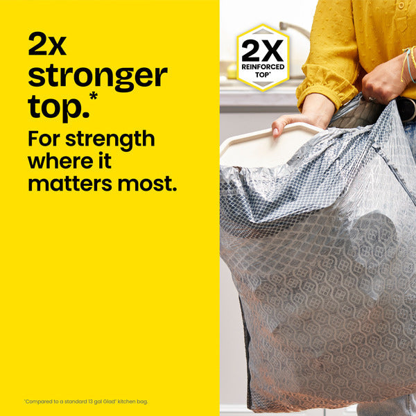Glad ForceFlex MaxStrength Tall Kitchen Trash Bags, 13 Gallon