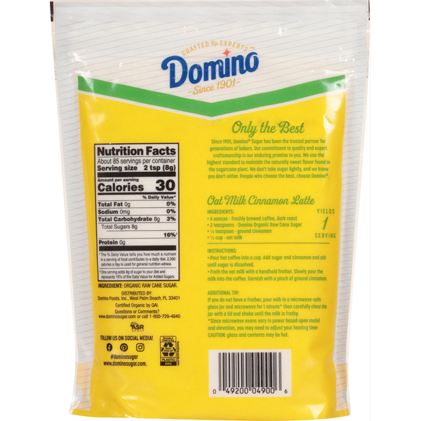 Sucre de canne brut biologique Domino