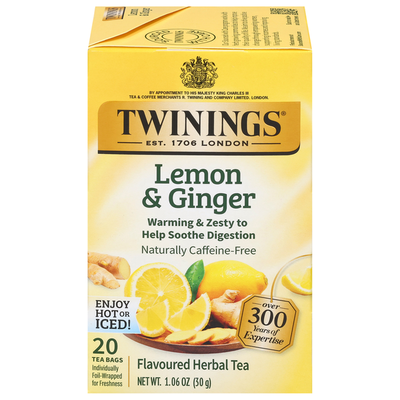 Bolsitas de Té de Hierbas Twinings de Limón y Jengibre