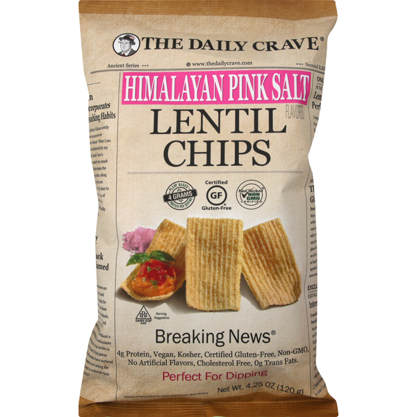 The Daily Crave Lentil Chips with Himalayan Pink Salt