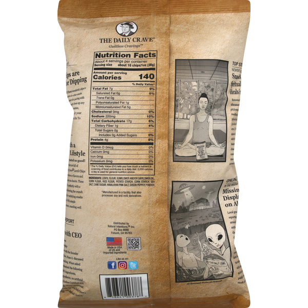 The Daily Crave Lentil Chips with Himalayan Pink Salt