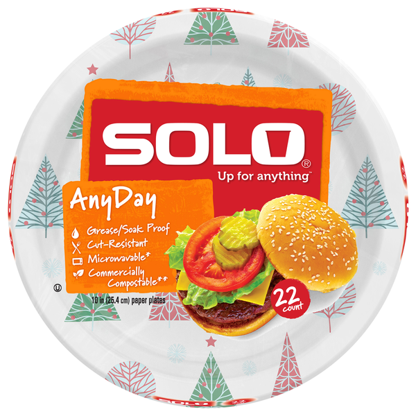 SOLO Any Day 10-Inch Paper Plates