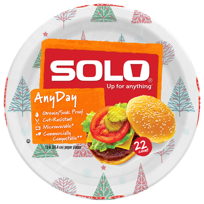 Assiettes en papier SOLO Any Day de 10 pouces