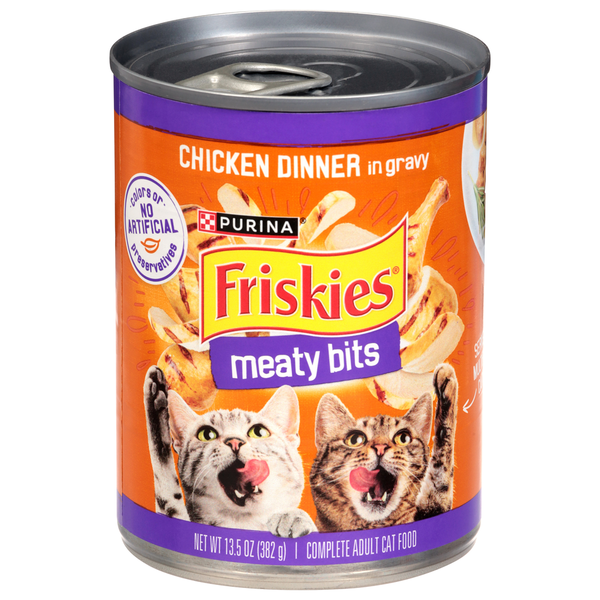 Purina Friskies Complete Adult Meaty Bits Chicken Dinner Cat Food