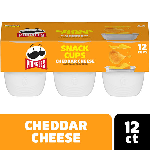 Pringles Cheddar Cheese Potato Crisps - 12 Count Snack Stacks
