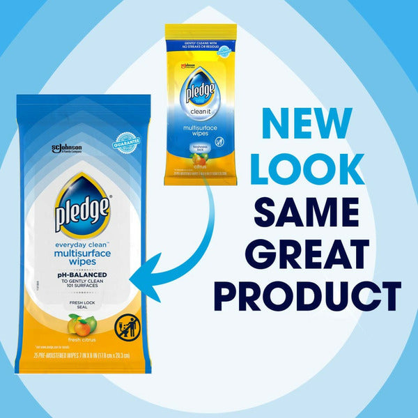 Toallitas Multisuperficie Pledge Everyday Clean™ - Aroma Cítrico Fresco