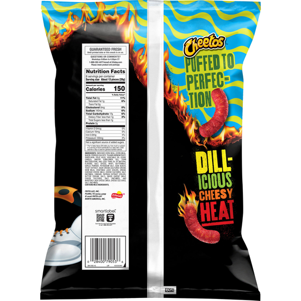 Cheetos Puffs Snacks de Queso Flamin Hot Pepinillo Agrio