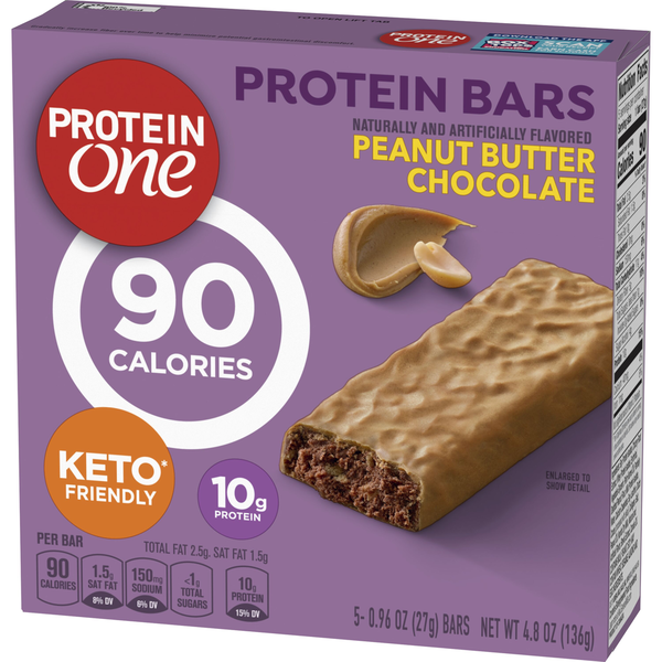 Barres protéinées au beurre de cacahuète et chocolat Protein One - 90 calories