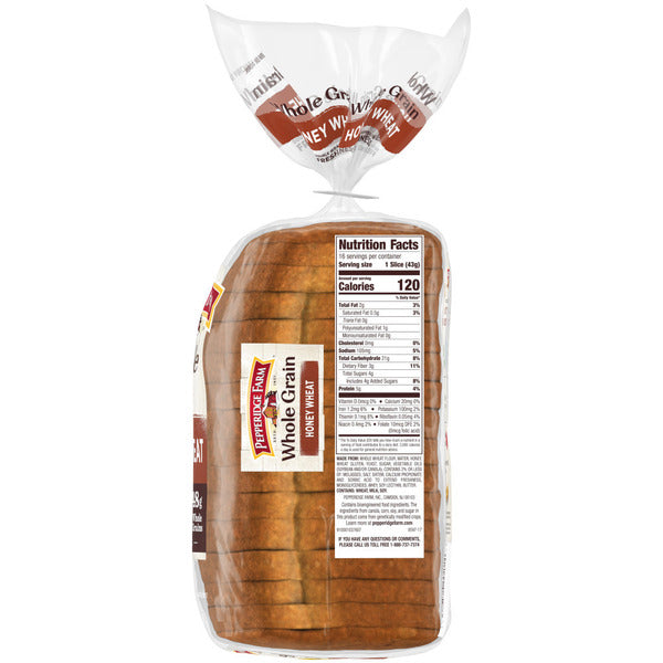 Pan de trigo con miel de Pepperidge Farm