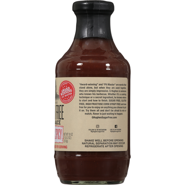 Sauce BBQ Sucrée et Épicée Sans Sucre G Hughes