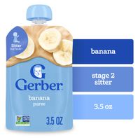 Puré de plátano Gerber Etapa 2 en pouch para bebés