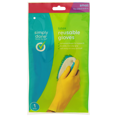 Gants de ménage en latex petits Simply Done