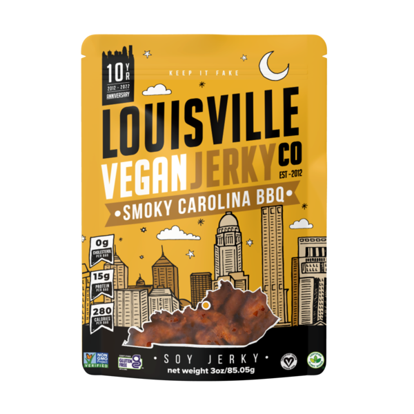 Louisville Vegan Jerky Smoky Carolina BBQ - Plant-Based Snack