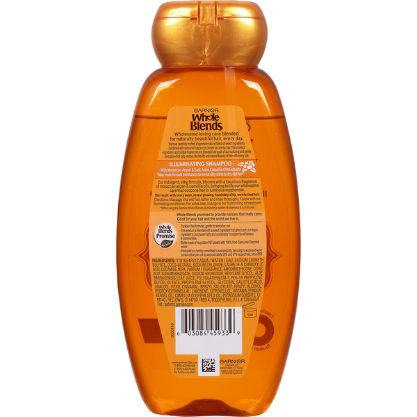 Garnier Whole Blends Illuminating Shampoo with Argan & Camellia Oils