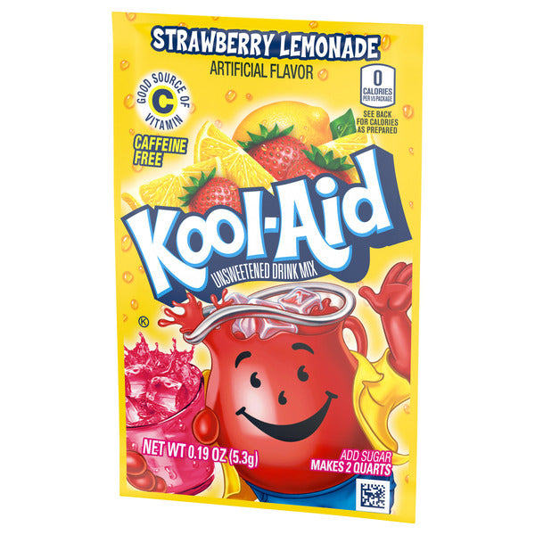 Mezcla en polvo de bebida Kool-Aid sin azúcar de limonada de fresa