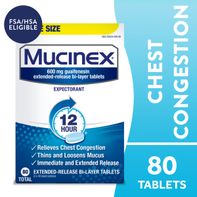 Mucinex Expectorant contre la congestion thoracique 12 heures
