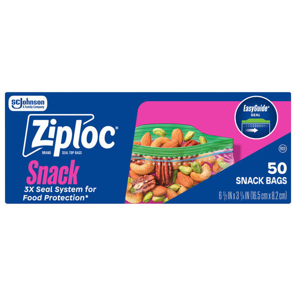 Sacs à collations Ziploc avec texture EasyGuide™ et technologie Grip ’n Seal™