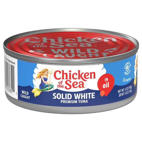 Thon Albacore Premium Blanc Solide en Huile de Chicken of the Sea