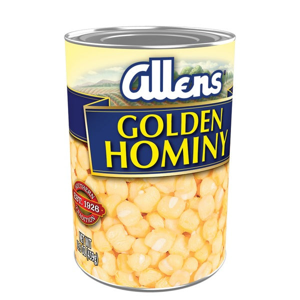 Allens Golden Hominy - Premium Canned Corn