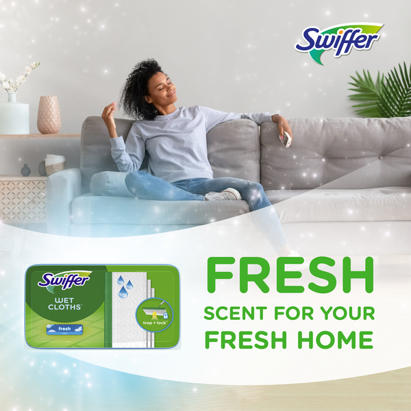 Recharges de lingettes humides Swiffer Sweeper - Parfum frais