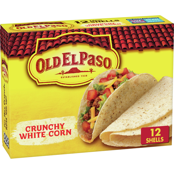 Old El Paso Crunchy White Corn Taco Shells - Gluten Free