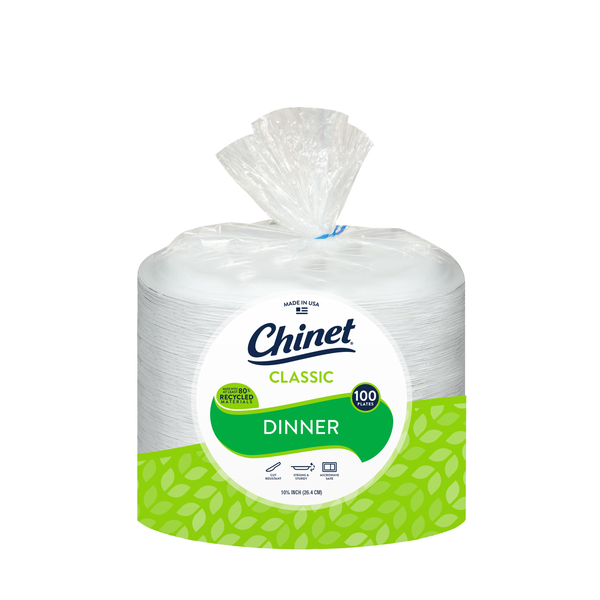 Plato de Cena Chinet 10 3/8in - 100 Contenido