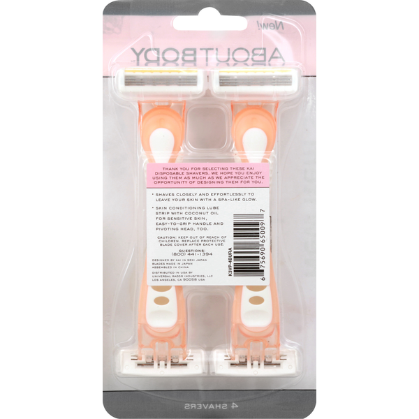 About Body Spa Shave, 3-Blade Razor for Sensitive Skin